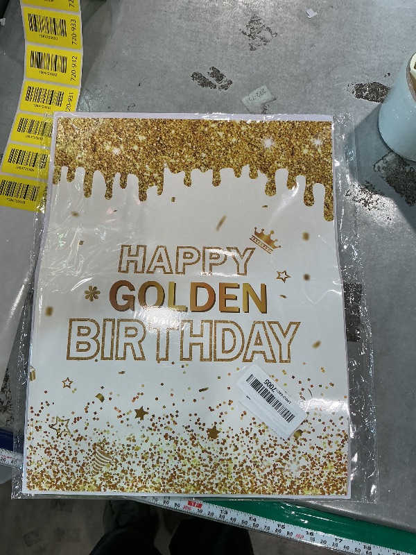 View 2 of [DAMAGED] TagreSpike Jumbo Golden Birthday Card with Envelope