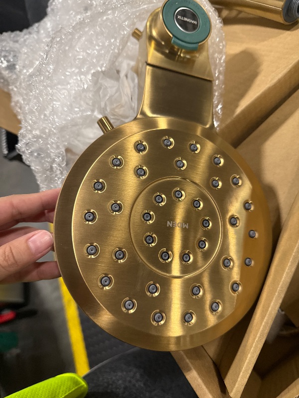 View 2 of [missing parts] Moen Verso Magnetix Handheld & Rain Shower Head Combo, Brushed Gold