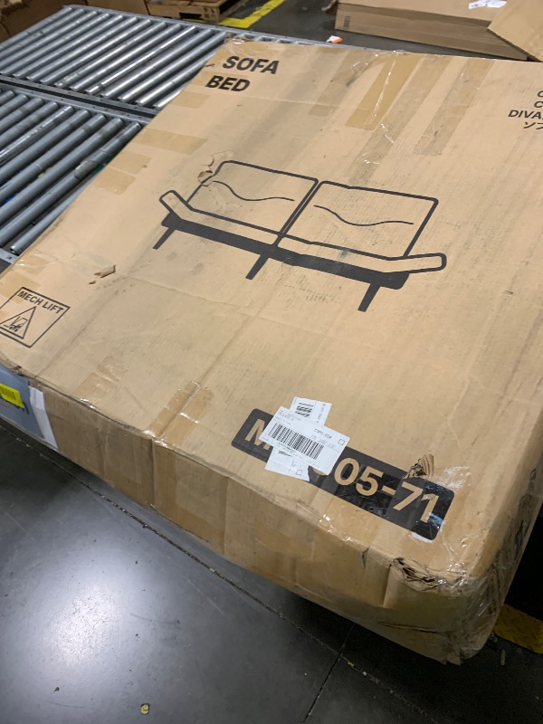 Photo 1 of ***MISSING MAJOR PART*** Marsail 75" Futon Sofa Bed, Convertible Corduroy Futon Couch with Adjustable Backrest & Armrests, Small Sleeper Sofa Loveseat for Living Room, Apartment, Office, Green