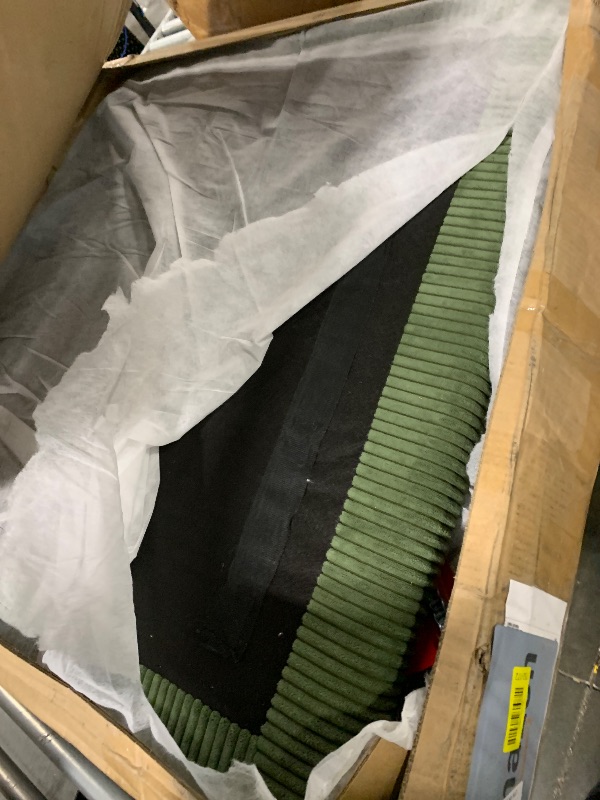 Photo 1 of ***MISSING MAJOR PART*** Marsail 75" Futon Sofa Bed, Convertible Corduroy Futon Couch with Adjustable Backrest & Armrests, Small Sleeper Sofa Loveseat for Living Room, Apartment, Office, Green
