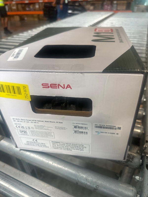 Photo 1 of **INTERCOM SYSTEM IS NOT FUNCTIONAL** Sena M1 EVO Smart Mountain Bike Bluetooth Helmet Integrated Mesh Intercom System (Matte Black, Medium)