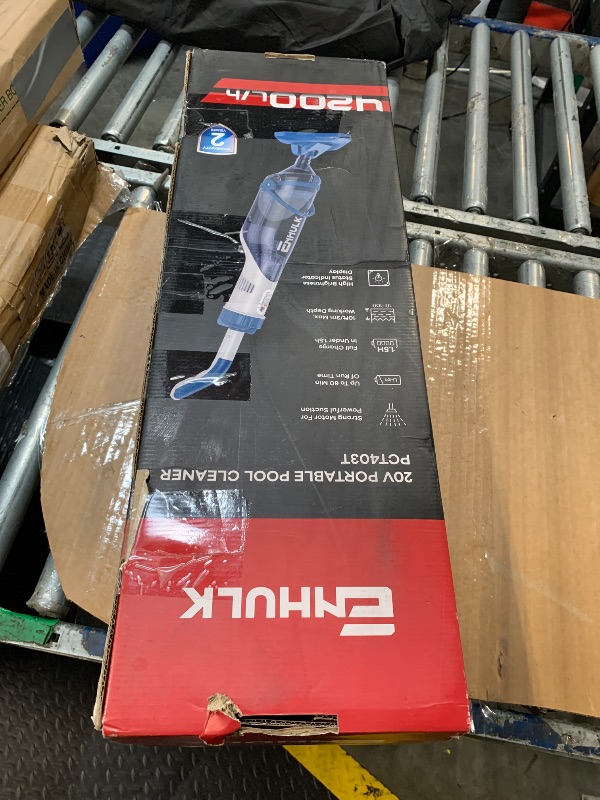 Photo 1 of ***BROKEN, SOLD FOR PARTS*** Pool Vacuum for Above Ground Pool with a Telescopic Pole, Running time up to 1H, Handheld Rechargeable Pool Cleaner with Powerful Suction up to 18.5 gallons/min, Ideal for Leaves & Debris, PC10