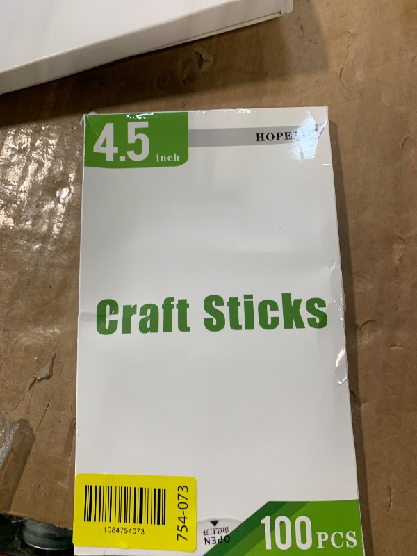 Photo 1 of 100 Pcs 4.5 inch Craft Sticks for Ice Cream Sticks,Popsicle,Craft Sticks, Treat Sticks,Ice Pop Sticks,DIY Crafts