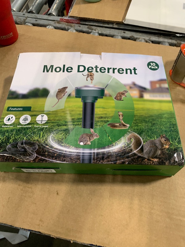 Photo 1 of [Heavily Used] 5 Pack Mole Repellent Solar Powered, Snake & Skunk & Vole & Gopher & Armadillo & Rabbit & Groundhog & Chipmunk & Raccoon Repellent for Yard, IP65 Waterproof Ultrasonic Deterrent for Lawns Garden