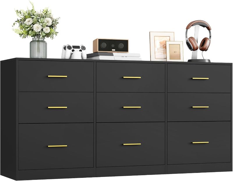 Photo 1 of ***PARTIAL SET/ MISSING PCS****
VASAGLE Custos Collection - Dresser for Bedroom, Chest of Drawers for Closet, Modern Style, TV Stand for Living Room, 9 Drawers, 15.8 x 63 x 30.7 Inches, Cloud White ULTS419WB01S