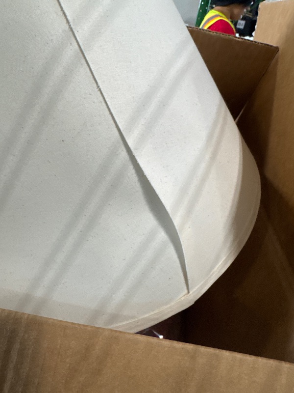 Photo 1 of ***MINOR DAMAGE***Aspen Creative 32016A Transitional Hardback Empire Shape Spider Construction Lamp Shade in Ivory, 16" wide (6" x 16" x 12")