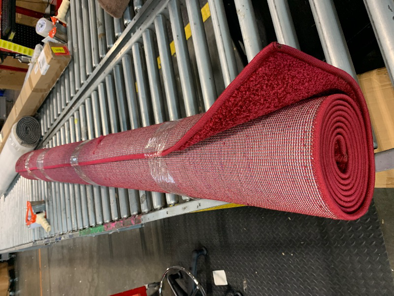 Photo 1 of ***STOCK PHOTO IS A SIMILAR ITEM WITHOUT BLACK DETAILS*** Unique Loom Tekke Collection Area Rug - Sheibani (5' 3" x 8' Rectangle, Red/ Black)