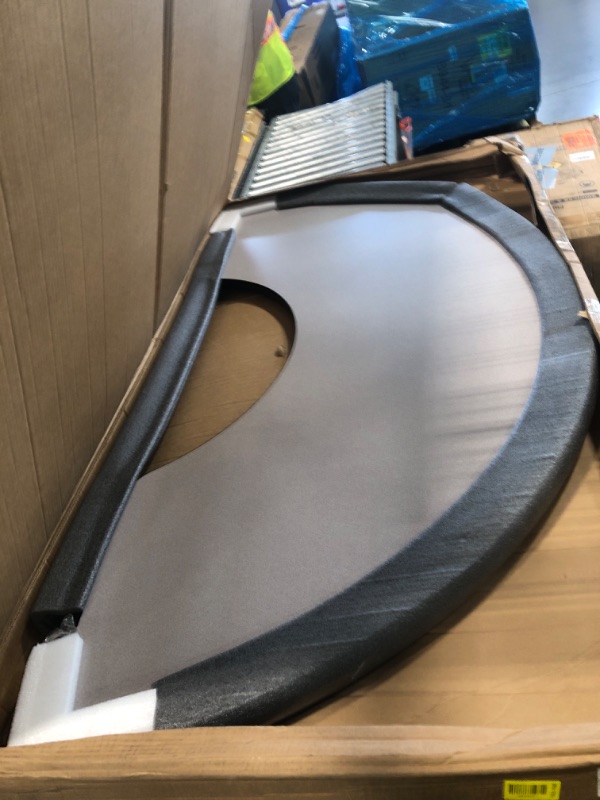 Photo 1 of ***UPDATED 8/8*** Norwood Commercial Furniture NOR-RCEHRC-GBK Adjustable Height Half Moon Activity Table, 19" -30", (36" x 72") Grey/Black