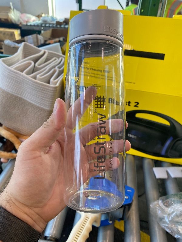 View 1 of [missing straw] LifeStraw Go Series Insulated Water Filter Bottle, 1L, Polar White