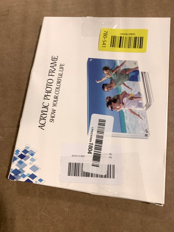 View 2 of [MISSING BASE] laapee 6x8 Magnetic Acrylic Picture Frame, Clear Floating Frame with Base
