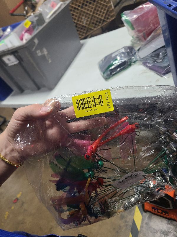 Photo 1 of 20 Pack 3D Dragonfly Clips, Fake Dragonflies with Stakes, Realistic Plastic Dragonfly Garden Decorations, Fly Deterrent Clips for Hats, Pets, Horses, Deer, Yard, Patio, Indoor & Outdoor Decor