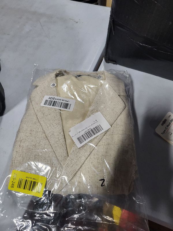 Photo 1 of ACAMZ Boys Linen Suit 2pc, Beige, Size 6