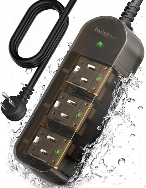 Photo 1 of Outdoor Power Strip Weatherproof, 3 AC Outlets, 5FT Extension Cord