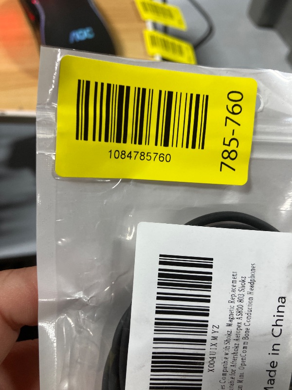 Photo 1 of 2 Pack Charger Cables Compatible with Shokz, Magnetic Replacement Charging Cable, Suitable for Aftershokz Aeropex AS800/803/Shokz Open Pro, OpenRun Mini, OpenComm Bone Conduction (2, Black)