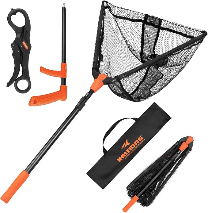 Photo 1 of KastKing Pontus Floating Fishing Landing Net with Built-in Length Scale