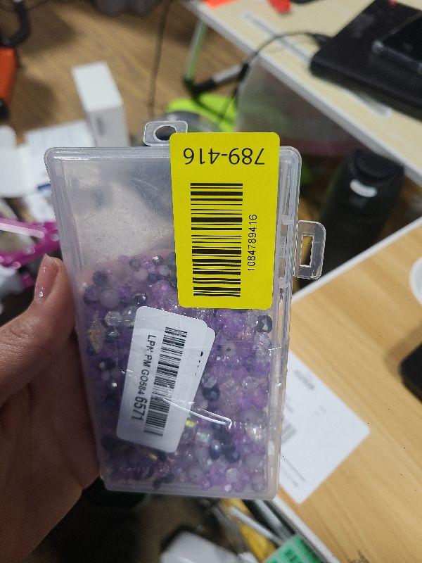 Photo 1 of 1000pcs Glass Beads for Jewelry Making Colorful Rainbow Craft Crystal Beads with Loose Beads Sparkly Beads for DIY Necklace Bracelet Earring(Purple)