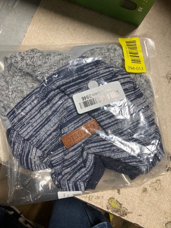 Photo 1 of 2 Pack Dog Sweaters for Small Dogs Girl Boy Winter Fleece Clothes Warm Soft Dog Sweatshirt Outfit for Dogs Cats Pet Apparel (Grey+Navy Blue, S (Back: 11.8",Chest: 15.7", 5.5-10Ibs))