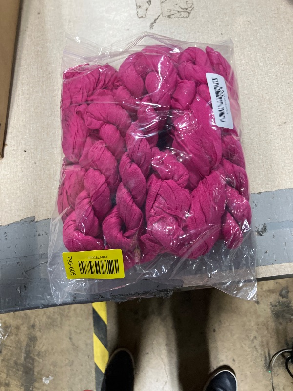 Photo 1 of 6 Pack Hot Pink 10Ft Cheesecloth Table Runner 21x120 Inch Boho Wrinkled Sheer Romantic Gauze Decor for Wedding, Bridal Shower, Birthday Party