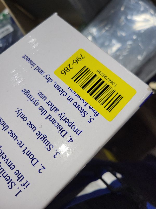 Photo 1 of 1ml Syringes 31G x 1/4" 6mm Disposable Lab Syringe with Caps, 100 Pack