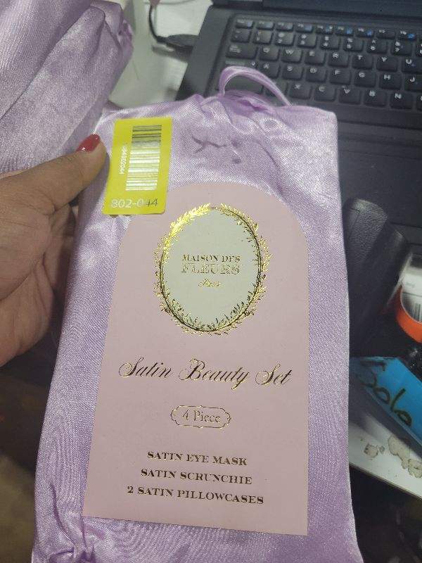 Photo 1 of 5Pcs Silky Sleep Mask Eye Masks Breathable Soft Satin Pillowcases Set for Sleeping Similar to Silk Pillowcase Travel Gift