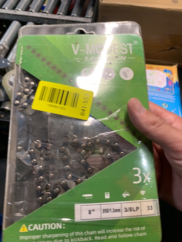 Photo 1 of *** CHECK COMMENTS***    V-MODEST 3 Pack 8 Inch Chainsaw Chain Blade for PORTLAND 62896, 68862, 63190 56808, Replacement for Harbor Freight Pole Saw and Portland 62896 63190 68862-33DL 3/8" LP .050" Gauge