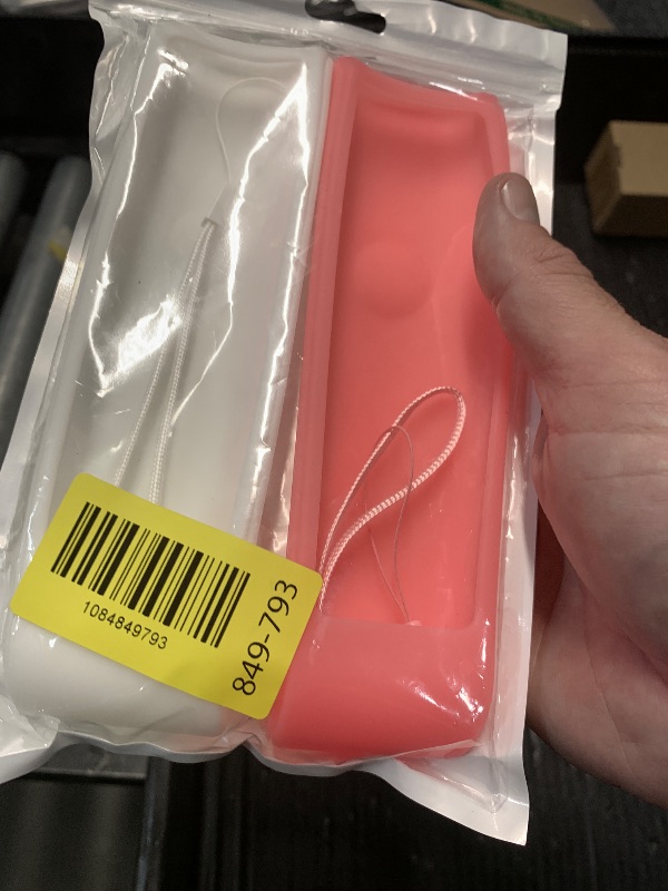 Photo 1 of [2 PCS] Remote Cover Case for Samsung TV Remote, Cover for Samsung Remote Control for Smart TV Universal Replacement Silicone Sleeve Skin with Lanyard Glow in The Dark - Pink and White