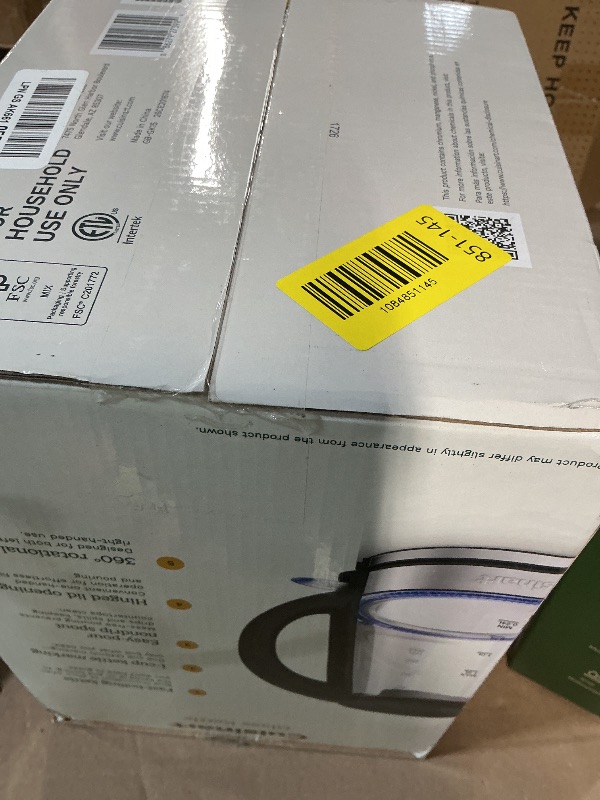 View 2 of *** MISSING PARTS ***
Cuisinart 1.5L Glass Kettle, Illumination, BPA-Free, Easy-Pour Nondrip Spout, Hinged Lid Opening, 1-Cup Marking, and 360-Degree Rotational Base, Auto Shut-Off