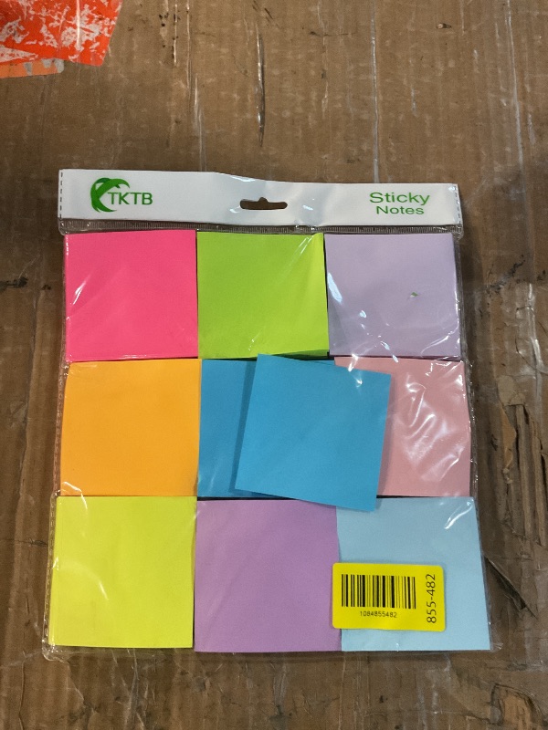 Photo 1 of (18 Pads) Pop Up Sticky Notes 3x3 Refills, Strong Adhesive Memo Pad Bulk with 9 Bright Colors, Suitable for Home, Office, School, Clean Removal