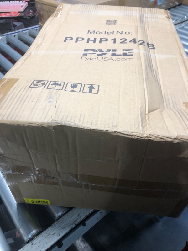 Photo 1 of ***MISSING CORDS AND WHEEL BROKEN***
Pyle Portable Bluetooth PA Speaker System - 800W Rechargeable Outdoor Bluetooth Speaker Portable PA System w/ 12” Subwoofer 1” Tweeter, Recording Function, Mic In Party Lights USB/SD Radio- PPHP1242B