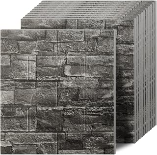 Photo 1 of ***STOCK PHOTO FOR REFERENCE ONLY***GrGreymond Faux Brick Wall Panels, 40 PCS, Grey | 3D Wall Panels Peel and Stick, XPE Foam 3D Wallpaper, Self-Adhesive Faux Stone Wall Panels for Bedroom, Stairs, Kitchen