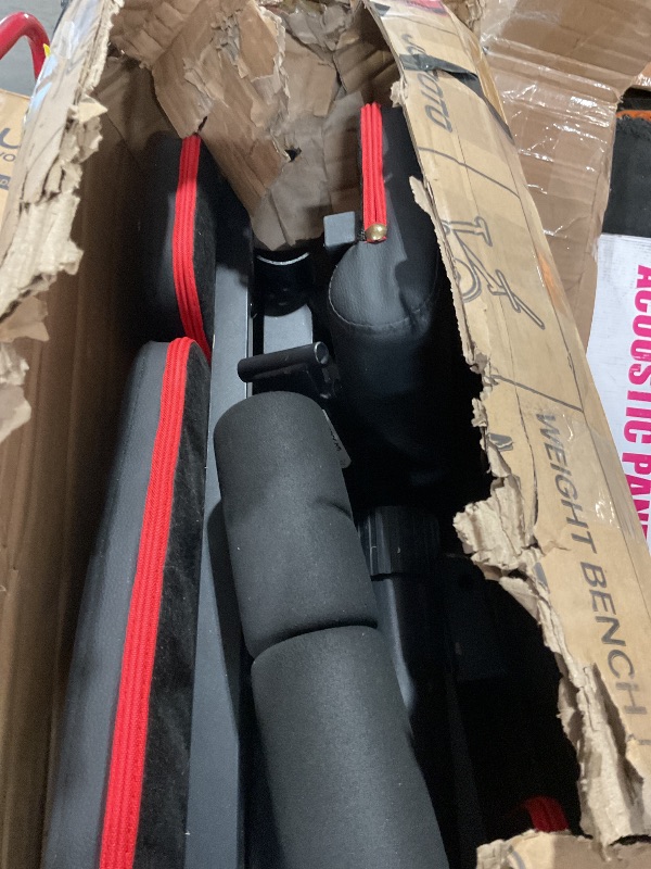 Photo 1 of ** PARTIAL SET MISSING MOST PIECES REFER TO PHOTOS**
JOROTO Adjustable Weight Bench for Home Gym, 1000 LBS Foldable Incline Decline Flat Workout Bench with Leg Extension & Back Extension, Exercise Preacher Curl Bench for Full Body Training, Red MD55
