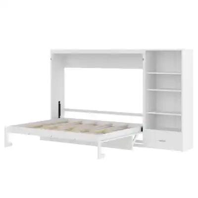 Photo 1 of ***PARTIAL SET - PRICE ADJUSTED***Queen Size Murphy Bed with Storage Compartments and Shelf - White - Queen