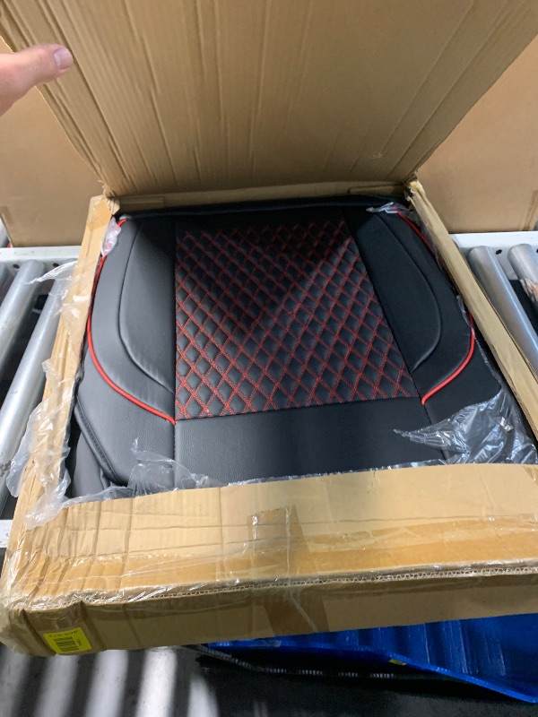 Photo 1 of ***STOCK PHOTO FOR REFERENCE ONLY***
HChengkikz Front Car Seat Cover, Waterproof Nappa Leather (Black + Red)