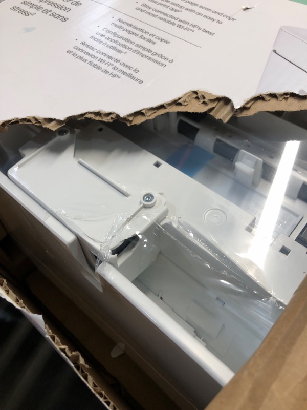 Photo 1 of ***DAMAGED - SEE NOTES/PICTURES***HP DeskJet 4255e Wireless All-in-One Color Inkjet Printer, Scanner, Copier, Best-for-Home, 3 Month Instant Ink Trial Included. This Printer is only 2.4 ghz Capable. AI-Enabled (588S6A)