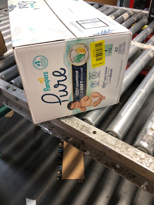 Photo 1 of ***FACTORY SEALED ***
Pampers Pure Baby Diapers, Size 1 (8-14 lbs), 82, Up to 100% Leakproof, Premium Hypoallergenic Soft Diapers