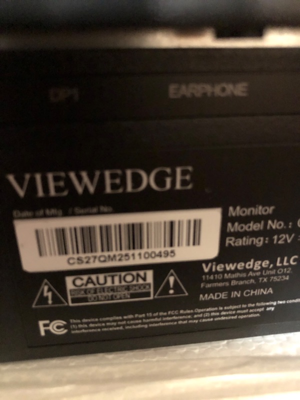 View 4 of ***factory sealed*** Viewedge 27 inch Monitor with QHD 2560 x 1440 IPS 75hz Computer Monitor