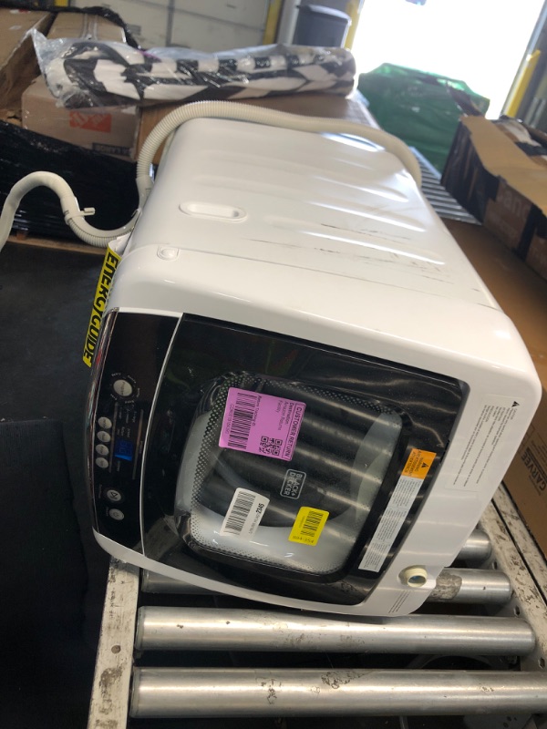 Photo 1 of ***DAMAGED - SEE NOTES/PICTURES*** BLACK+DECKER 0.9 Cu. Ft. Portable Washer, 6.6 lb. Capacity, BPWM09W, White