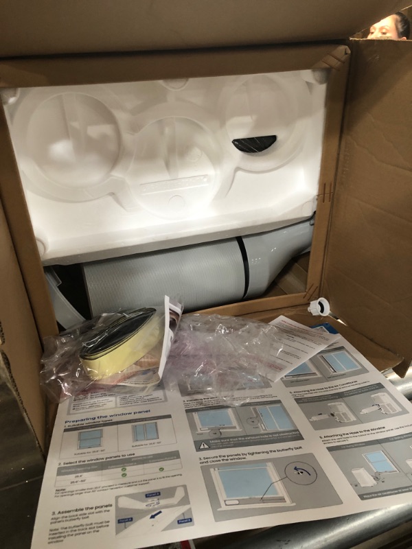 Photo 1 of ***UNABLE TO TEST***TECXERLLON 15,000 BTU Portable Air Conditioner for Large Room up to 800 Sq. Ft., Quiet 48dB 4-in-1 AC Unit with Dehumidifier, Self-Evaporating, Sleep Mode, Remote & Window Kit ***ALLOW UPRIGHT FOR 24 Hrs BEFORE USE***