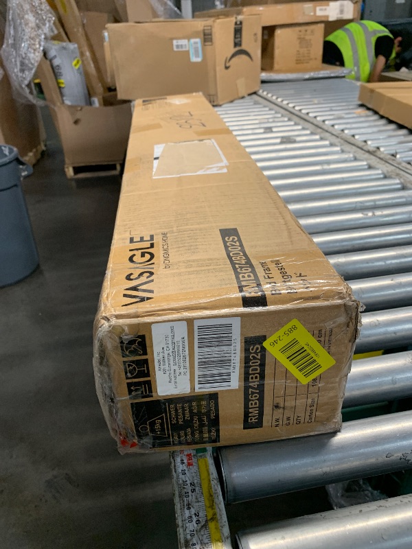 Photo 1 of ***FACTORY SEALED***
VASAGLE King Metal Bed Frame 18 Inches Tall, 1100 lb Weight Capacity, No Box Spring Needed, with Under-Bed Storage, Easy Setup, Heavy-Duty Platform Bed, Mattress Retainers, Matte Black URMB674BD02SLPNPMGS2573691