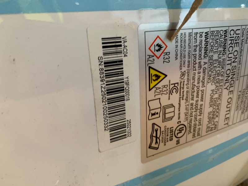 Photo 1 of ***DAMAGED - SEE NOTES/PICTURES*** VAGKRI Portable Air Conditioner 14000 BTU