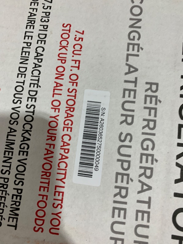 Photo 1 of ****FACTORY SEALED***
Frigidaire, 2 Door Apartment Size Refrigerator/Freezer Combo, 7.5 cu ft, Platinum Series, Stainless, 23" D x 21.5" W x 55.5" H