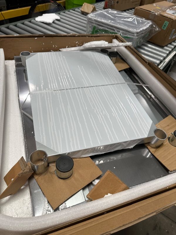 Photo 1 of *** PARTIAL SET *** Profeeshaw Stainless Steel Prep Table NSF Commercial Work Table with Backsplash and Undershelf for Kitchen Restaurant 30x24 Inch