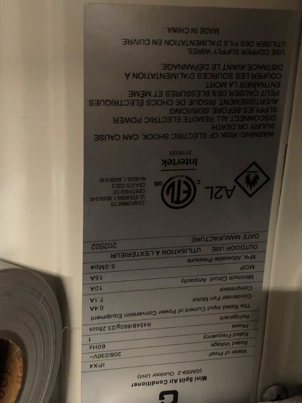Photo 1 of ***PARTIAL SET - PRICE ADJUSTED***Garvee 9000 BTU Mini Split AC w/Remote Control19 SEER2 Cools Up to 450 Sq. Ft,Ductless Inverter Mini Split System w/0.75 Ton Heat Pump Pre-Charged & Installation Kit, Ultra-Quiet