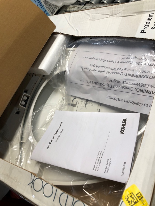Photo 1 of ***MISSING PARTS***     For Parts Only
Kohler PureWash M300 Manual Elongated Bidet Toilet Seat, Chrome Handle, Quiet-Close Lid Prevents Slamming, Toilet Bidet, Easy Installation with Quick-Release Hinges, Self-Cleaning Wand