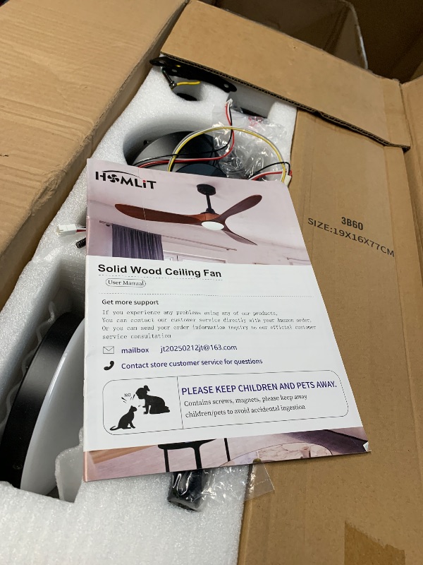 Photo 1 of ***NO REMOTE*** Homlit 60" Smart Outdoor Ceiling Fan with Light