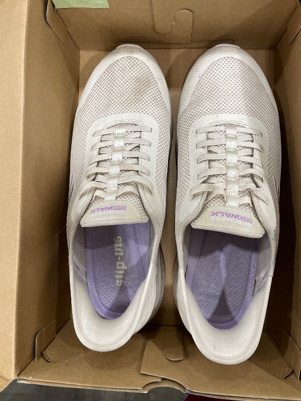 View 3 of ***SEE NOTES***Skechers Women's Go Walk Flex Hands Free Slip-Ins - Grand Entry Sneaker, Off White, 13 Wide US