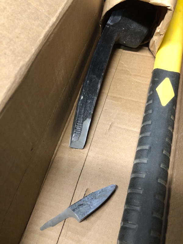 Photo 1 of ***DAMAGED - SEE NOTES/PICTURES***Nohovu Pickaxe with Shock Absorbing Fiberglass Handle, Heavy Duty Forged Steel Pick Axe for Digging, 36 Inches (406Y)***DAMAGED - SEE NOTES/PICTURES***