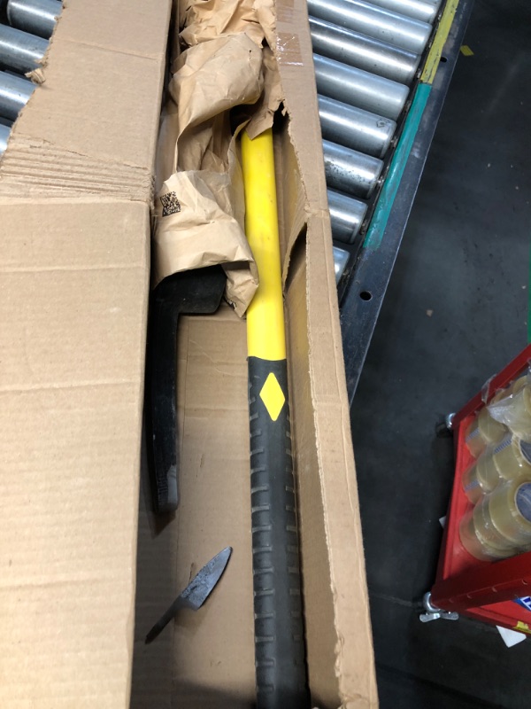 Photo 1 of ***DAMAGED - SEE NOTES/PICTURES***Nohovu Pickaxe with Shock Absorbing Fiberglass Handle, Heavy Duty Forged Steel Pick Axe for Digging, 36 Inches (406Y)***DAMAGED - SEE NOTES/PICTURES***