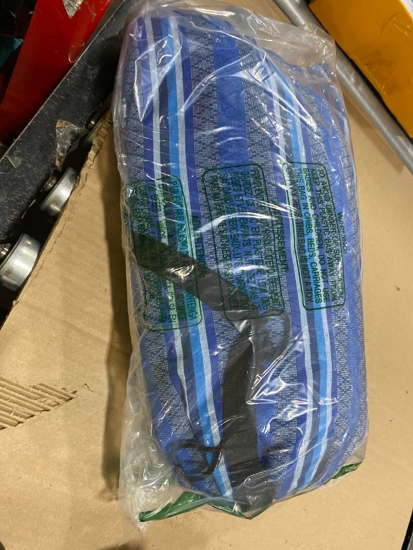 Photo 1 of SUNCREAT Double Hammock with Curved Spreader Bar, Blue