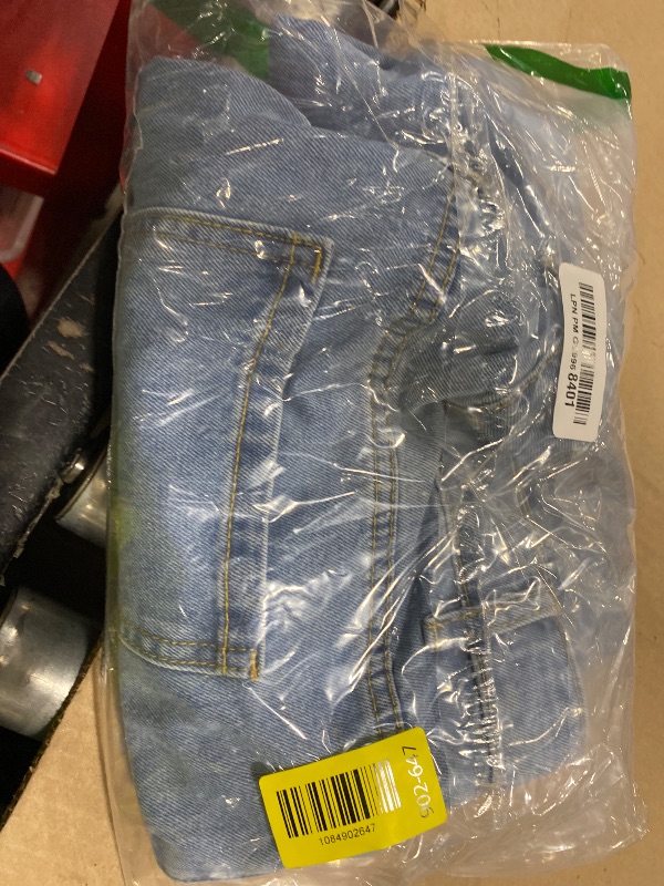 View 2 of Jelove Women's Boyfriend Straight Leg Ripped Jeans - Blue, XL